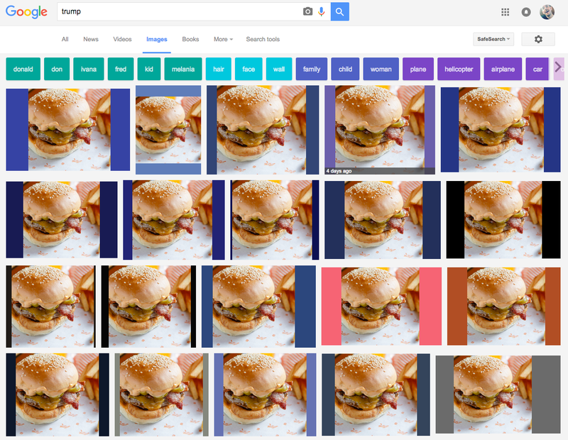 Illustration for article titled Must-have Chrome extension swaps images of Donald Trump for this cheeseburger